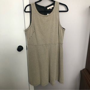 Loft - Fit & Flare, Cream & Black Dress